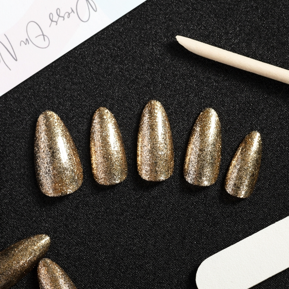 🌟 24K, Handmade Nail Set